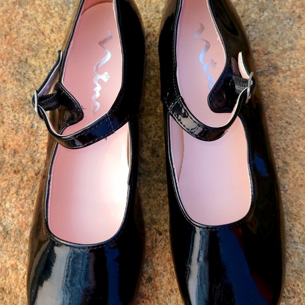 Nina Girl's Bnnett Leather Mary Janes Shoes - Walker, Toddler, Little Kid Sz 3W
